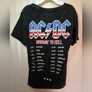 Original ACDC Tour highway to hell Black Graphic Tee
